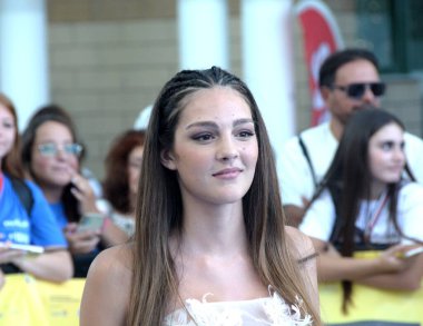 GiFFONI VALİNA PİANA - 18 Temmuz 2025: Kartika Malavasi Giffoni Film Festivali 2025 - 18 Temmuz 2025 tarihinde Giffoni Valle Piana, İtalya.