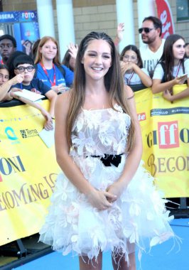 GiFFONI VALİNA PİANA - 18 Temmuz 2025: Kartika Malavasi Giffoni Film Festivali 2025 - 18 Temmuz 2025 tarihinde Giffoni Valle Piana, İtalya.