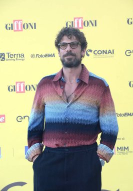 GiFFONI VALİNA PİANA - 18 Temmuz 2025: Francesco Montanari Giffoni Film Festivali 2025 - 18 Temmuz 2025 tarihinde Giffoni Valle Piana, İtalya.