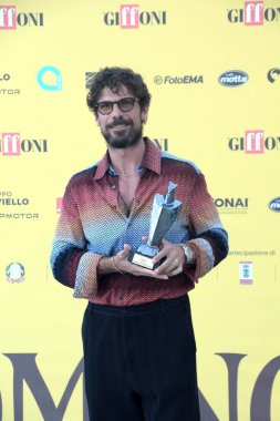 GiFFONI VALİNA PİANA - 18 Temmuz 2025: Francesco Montanari Giffoni Film Festivali 2025 - 18 Temmuz 2025 tarihinde Giffoni Valle Piana, İtalya.