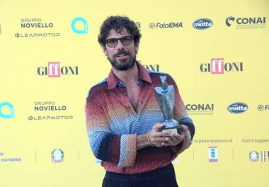 GiFFONI VALİNA PİANA - 18 Temmuz 2025: Francesco Montanari Giffoni Film Festivali 2025 - 18 Temmuz 2025 tarihinde Giffoni Valle Piana, İtalya.