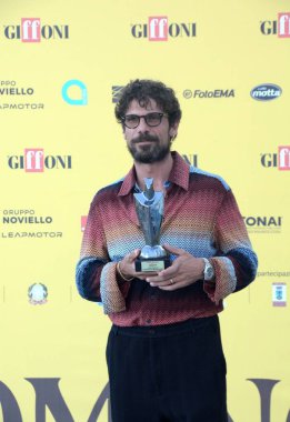 GiFFONI VALİNA PİANA - 18 Temmuz 2025: Francesco Montanari Giffoni Film Festivali 2025 - 18 Temmuz 2025 tarihinde Giffoni Valle Piana, İtalya.