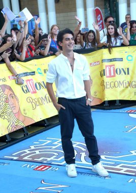 GiFFONI VALİNA PİANA - 18 Temmuz 2025: Samuele Carrino Giffoni Film Festivali 2025 - 18 Temmuz 2025 tarihinde Giffoni Valle Piana, İtalya.