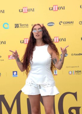 GiFFONI VALLE PİANA - 19 Temmuz 2025: Silvia Cesana aka Sissi Giffoni Film Festivali 2025 - 19 Temmuz 2025 tarihinde Giffoni Valle Piana, İtalya.