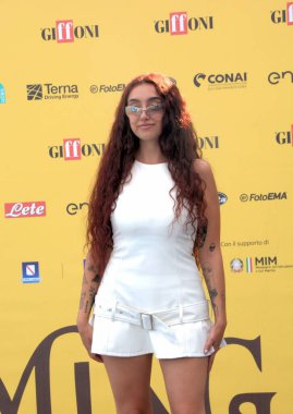 GiFFONI VALLE PİANA - 19 Temmuz 2025: Silvia Cesana aka Sissi Giffoni Film Festivali 2025 - 19 Temmuz 2025 tarihinde Giffoni Valle Piana, İtalya.