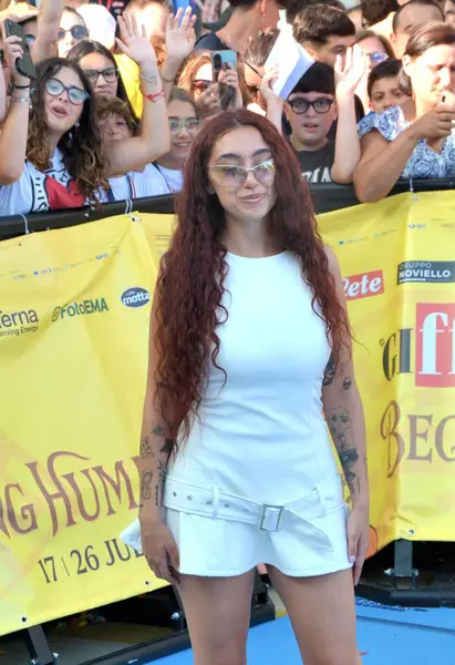 GiFFONI VALLE PİANA - 19 Temmuz 2025: Silvia Cesana aka Sissi Giffoni Film Festivali 2025 - 19 Temmuz 2025 tarihinde Giffoni Valle Piana, İtalya.