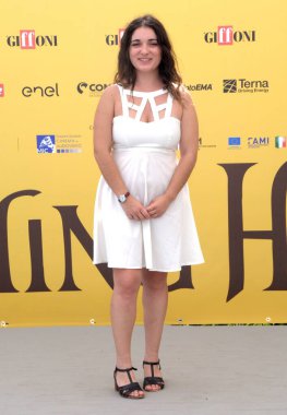 GiFFONI VALİNA PİANA - 19 Temmuz 2025: Arianna Massimi, Giffoni Film Festivali 2025, Giffoni Valle Piana, İtalya.