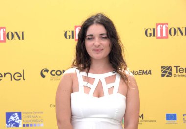 GiFFONI VALİNA PİANA - 19 Temmuz 2025: Arianna Massimi, Giffoni Film Festivali 2025, Giffoni Valle Piana, İtalya.