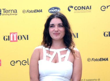 GiFFONI VALİNA PİANA - 19 Temmuz 2025: Arianna Massimi, Giffoni Film Festivali 2025, Giffoni Valle Piana, İtalya.