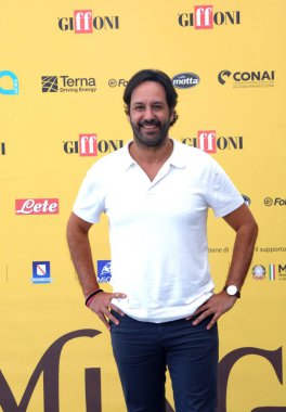 GIFFONI VALLE PİANA - 19 Temmuz 2025: Matteo Branciamore Giffoni Film Festivali 2025 - 19 Temmuz 2025 tarihinde Giffoni Valle Piana, İtalya 'da.