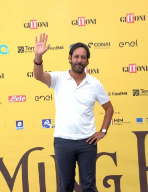 GIFFONI VALLE PİANA - 19 Temmuz 2025: Matteo Branciamore Giffoni Film Festivali 2025 - 19 Temmuz 2025 tarihinde Giffoni Valle Piana, İtalya 'da.