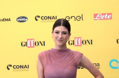 GiFFONI VALİNA PİANA - 19 Temmuz 2025: Marta Filippi Giffoni Film Festivali 2025 - 19 Temmuz 2025 tarihinde Giffoni Valle Piana, İtalya.