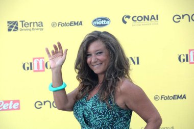 GiFFONI VALİNA PİANA - 19 Temmuz 2025: Santa De Santis, Giffoni Film Festivali 2025, Giffoni Valle Piana, İtalya.