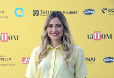 GiFFONI VALİNA PİANA - 20 Temmuz 2025: Carolina Benvenga Giffoni Film Festivali 2025 - 20 Temmuz 2025 tarihinde Giffoni Valle Piana, İtalya.