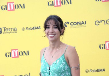 GiFFONI VALİNA PİANA - 21 Temmuz 2025: Irene Girotti Giffoni Film Festivali 2025 - 21 Temmuz 2025 tarihinde Giffoni Valle Piana, İtalya.