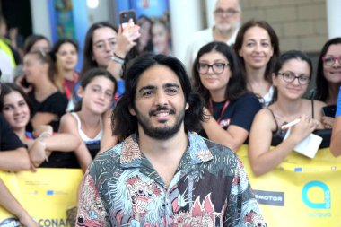 GiFFONI VALİNA PİANA - 21 Temmuz 2025: Max Angioni Giffoni Film Festivali 2025 - 21 Temmuz 2025 tarihinde Giffoni Valle Piana, İtalya.