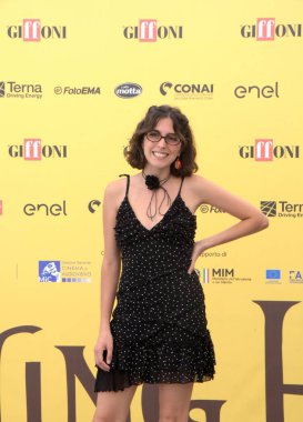 GiFFONI VALLE PIANA, İtalya - 22 Temmuz 2025: Anna Castiglia Giffoni Film Festivali 2025 - 22 Temmuz 2025 tarihinde Giffoni Valle Piana, İtalya.