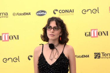 GiFFONI VALLE PIANA, İtalya - 22 Temmuz 2025: Anna Castiglia Giffoni Film Festivali 2025 - 22 Temmuz 2025 tarihinde Giffoni Valle Piana, İtalya.