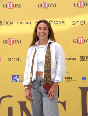 GiFFONI VALİNA PİANA - 22 Temmuz 2025: Tecla Pettenuzzo Giffoni Film Festivali 2025 - 22 Temmuz 2025 tarihinde Giffoni Valle Piana, İtalya.