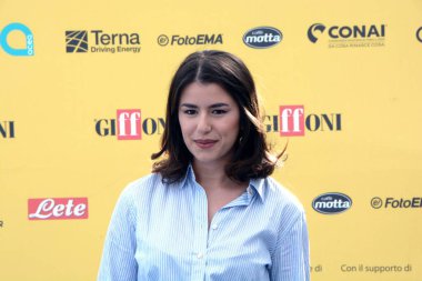 GiFFONI VALONI PIANA, İtalya - 23 Temmuz 2025: Federica Carta Giffoni Film Festivali 2025 - 23 Temmuz 2025 tarihinde Giffoni Valle Piana, İtalya.