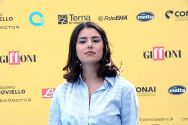 GiFFONI VALONI PIANA, İtalya - 23 Temmuz 2025: Federica Carta Giffoni Film Festivali 2025 - 23 Temmuz 2025 tarihinde Giffoni Valle Piana, İtalya.