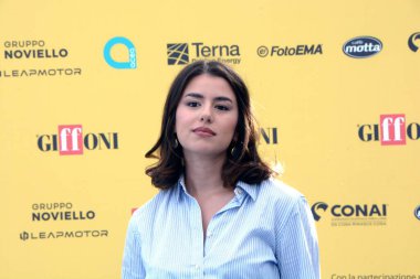 GiFFONI VALONI PIANA, İtalya - 23 Temmuz 2025: Federica Carta Giffoni Film Festivali 2025 - 23 Temmuz 2025 tarihinde Giffoni Valle Piana, İtalya.