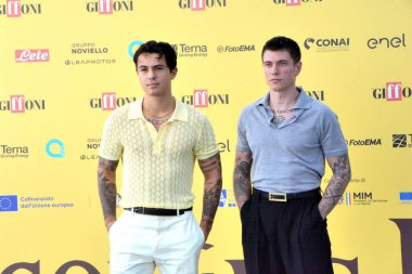 GIFFONI VALLE PİANA - 23 Temmuz 2025: Benji & Fede 'den Federico Rossi ve Benjamin Mascolo, Giffoni Film Festivali' ne 23 Temmuz 2025 'te Giffoni Valle Piana, İtalya' da katıldılar..
