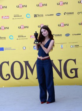 GiFFONI VALİNA PİANA - 24 Temmuz 2025: Ginevra Francesconi Giffoni Film Festivali 2025 - 24 Temmuz 2025 tarihinde Giffoni Valle Piana, İtalya.