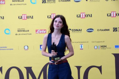 GiFFONI VALİNA PİANA - 24 Temmuz 2025: Ginevra Francesconi Giffoni Film Festivali 2025 - 24 Temmuz 2025 tarihinde Giffoni Valle Piana, İtalya.
