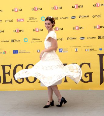GiFFONI VALLE PİANA - 24 Temmuz 2025: Bianca Panconi, Giffoni Film Festivali 2025, Giffoni Valle Piana, İtalya.
