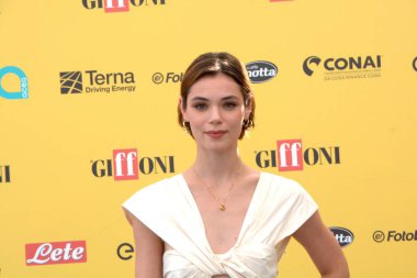 GiFFONI VALLE PİANA - 24 Temmuz 2025: Bianca Panconi, Giffoni Film Festivali 2025, Giffoni Valle Piana, İtalya.