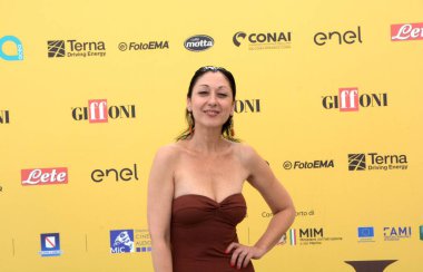GiFFONI VALİNA PİANA - 24 Temmuz 2025: Anna Rita Vitolo, Giffoni Film Festivali 2025, Giffoni Valle Piana, İtalya.