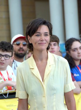 GiFFONI VALLE PIANA, İtalya - 24 Temmuz 2025: Alissa Jung Giffoni Film Festivali 2025 - 24 Temmuz 2025 tarihinde Giffoni Valle Piana, İtalya.