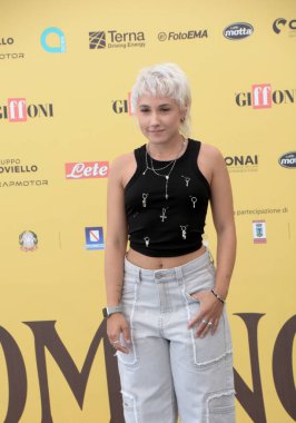 GIFFONI VALLE PIANA - 24 Temmuz 2025: Alessia Gerardi namı diğer Dea Culpa, Giffoni Film Festivali 2025 - 24 Temmuz 2025 tarihinde Giffoni Valle Piana, İtalya 'da.