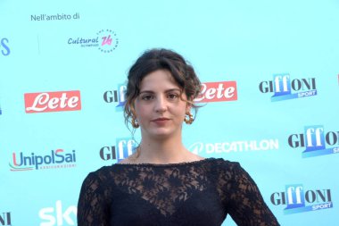 Ambra Sabatini, Giffoni Film Festivali 'ne 25 Temmuz 2025' te Giffoni Valle Piana, İtalya 'da katıldı..