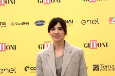 GiFFONI VALE PİANA - 26 Temmuz 2025: Selene Caramazza Giffoni Film Festivali 2025 - 26 Temmuz 2025 tarihinde Giffoni Valle Piana, İtalya.