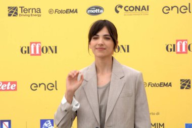 GiFFONI VALE PİANA - 26 Temmuz 2025: Selene Caramazza Giffoni Film Festivali 2025 - 26 Temmuz 2025 tarihinde Giffoni Valle Piana, İtalya.