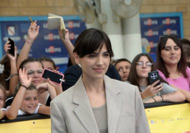 GiFFONI VALE PİANA - 26 Temmuz 2025: Selene Caramazza Giffoni Film Festivali 2025 - 26 Temmuz 2025 tarihinde Giffoni Valle Piana, İtalya.