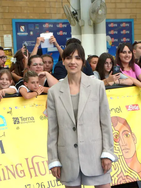 GiFFONI VALE PİANA - 26 Temmuz 2025: Selene Caramazza Giffoni Film Festivali 2025 - 26 Temmuz 2025 tarihinde Giffoni Valle Piana, İtalya.