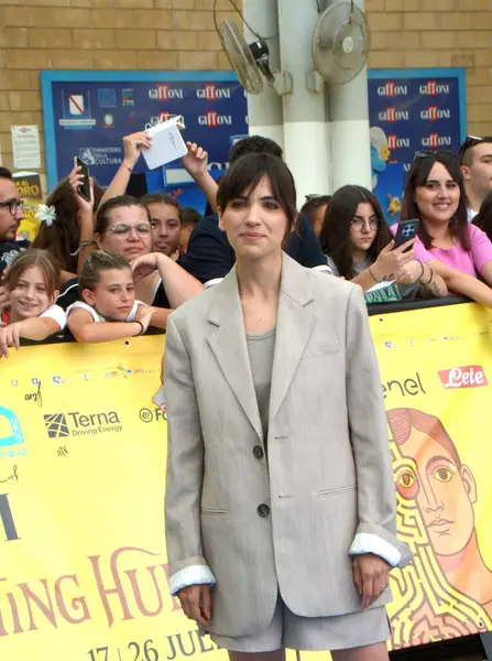 GiFFONI VALE PİANA - 26 Temmuz 2025: Selene Caramazza Giffoni Film Festivali 2025 - 26 Temmuz 2025 tarihinde Giffoni Valle Piana, İtalya.
