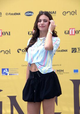 GiFFONI VALİNA PİANA - 18 Temmuz 2025: Lisa Luchetta Giffoni Film Festivali 2025 - 18 Temmuz 2025 tarihinde Giffoni Valle Piana, İtalya.