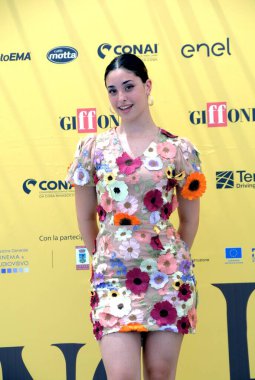 GiFFONI VALİNA PİANA - 18 Temmuz 2025: Iris Di Domenico Giffoni Film Festivali 2025 - 18 Temmuz 2025 tarihinde Giffoni Valle Piana, İtalya.