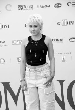 GIFFONI VALLE PIANA - 24 Temmuz 2025: Alessia Gerardi namı diğer Dea Culpa, Giffoni Film Festivali 2025 - 24 Temmuz 2025 tarihinde Giffoni Valle Piana, İtalya 'da.