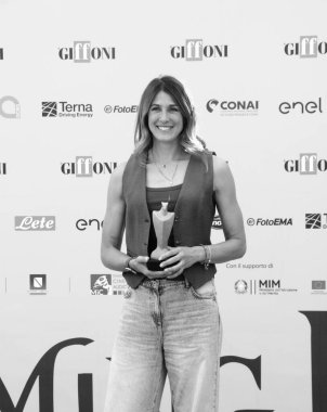 GiFFONI VALLE PİANA - 18 Temmuz 2025: Rachele Sangiuliano Giffoni Film Festivali 2025 - 18 Temmuz 2025 tarihinde Giffoni Valle Piana, İtalya.