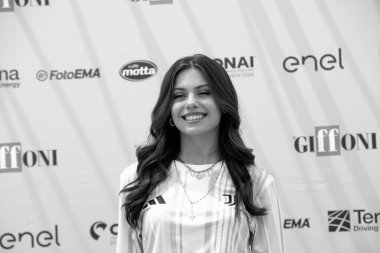 GiFFONI VALİNA PİANA - 18 Temmuz 2025: Lisa Luchetta Giffoni Film Festivali 2025 - 18 Temmuz 2025 tarihinde Giffoni Valle Piana, İtalya.