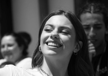 GiFFONI VALİNA PİANA - 18 Temmuz 2025: Lisa Luchetta Giffoni Film Festivali 2025 - 18 Temmuz 2025 tarihinde Giffoni Valle Piana, İtalya.