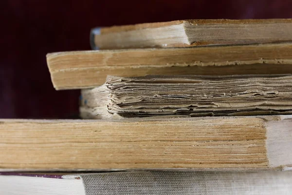 Vous Pouvez Voir Ici Vieux Livres Les Pages Sont Fortement — Photo