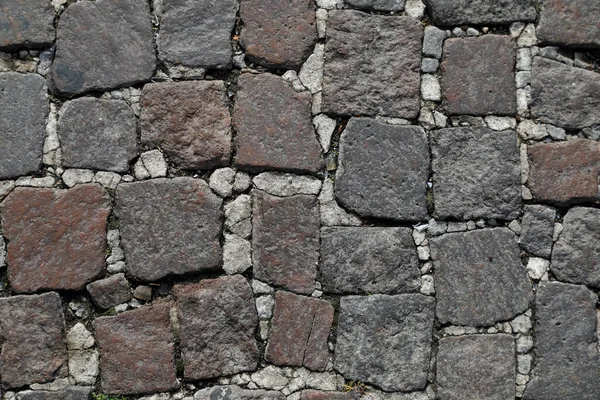 Cobblestone Surfaces Shown Close Part Pavement Roadway Made Traditional Way — Stock Photo, Image