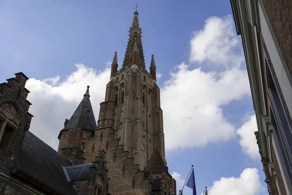Bruges Belçika Eylül 2022 Ortaçağ Meryem Kilisesi Nin Bir Parçası — Stok fotoğraf