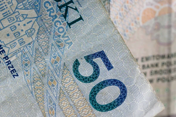 Польські Гроші Польські Банкноти Розміщені Поруч Можуть Бути Використані Ілюстрації — стокове фото